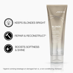 Brillance accrue des cheveux blonds grâce à Joico Blonde Life.