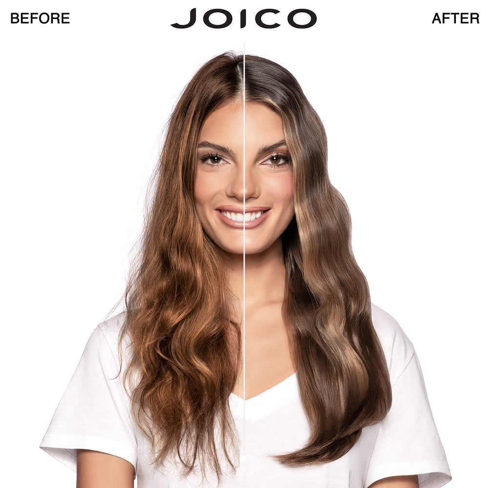 Joico Color Balance Après-shampoing — flacon bleu, aide à préserver la brillance et la teinte.