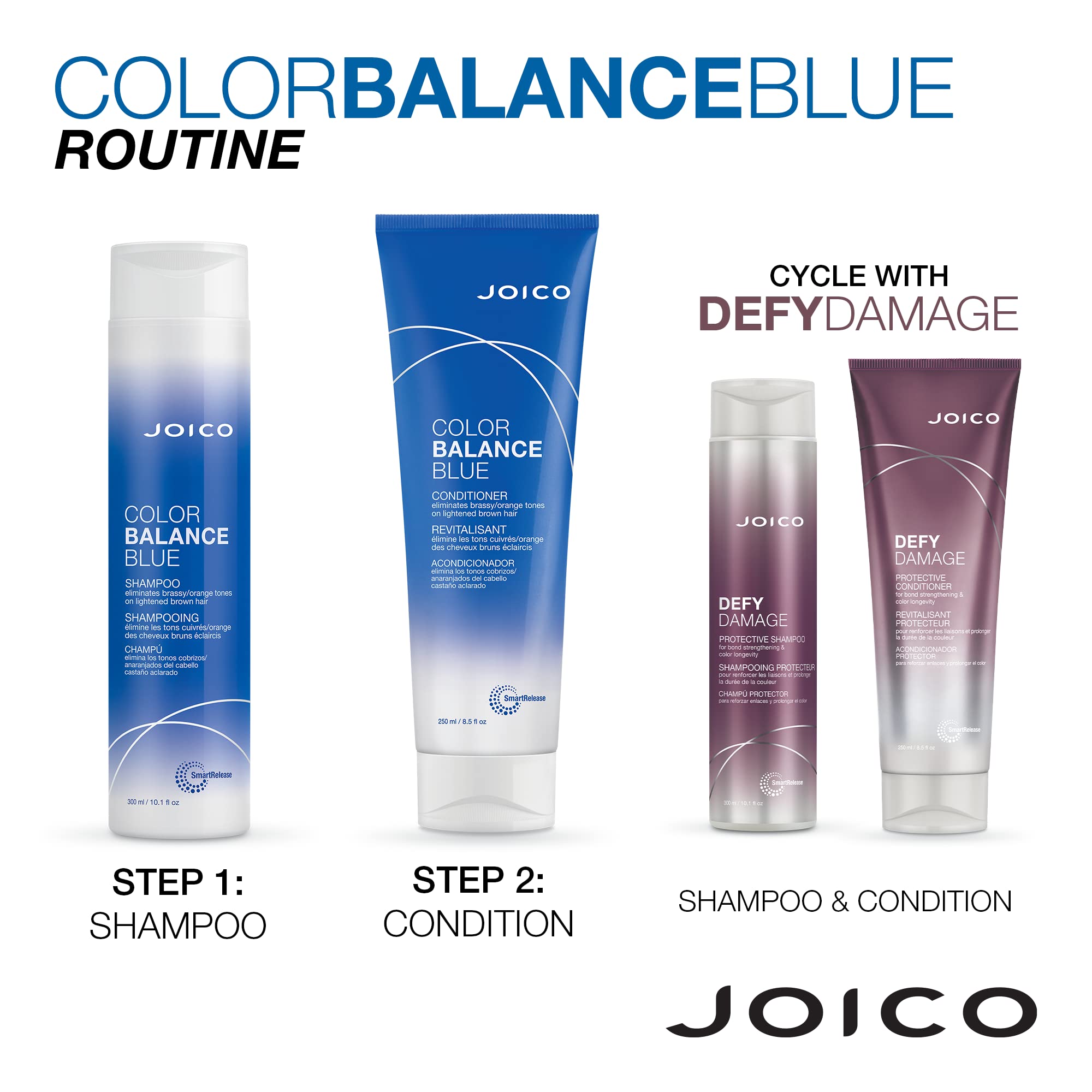 Emballage Color Balance Joico avec les informations clés sur les bénéfices.