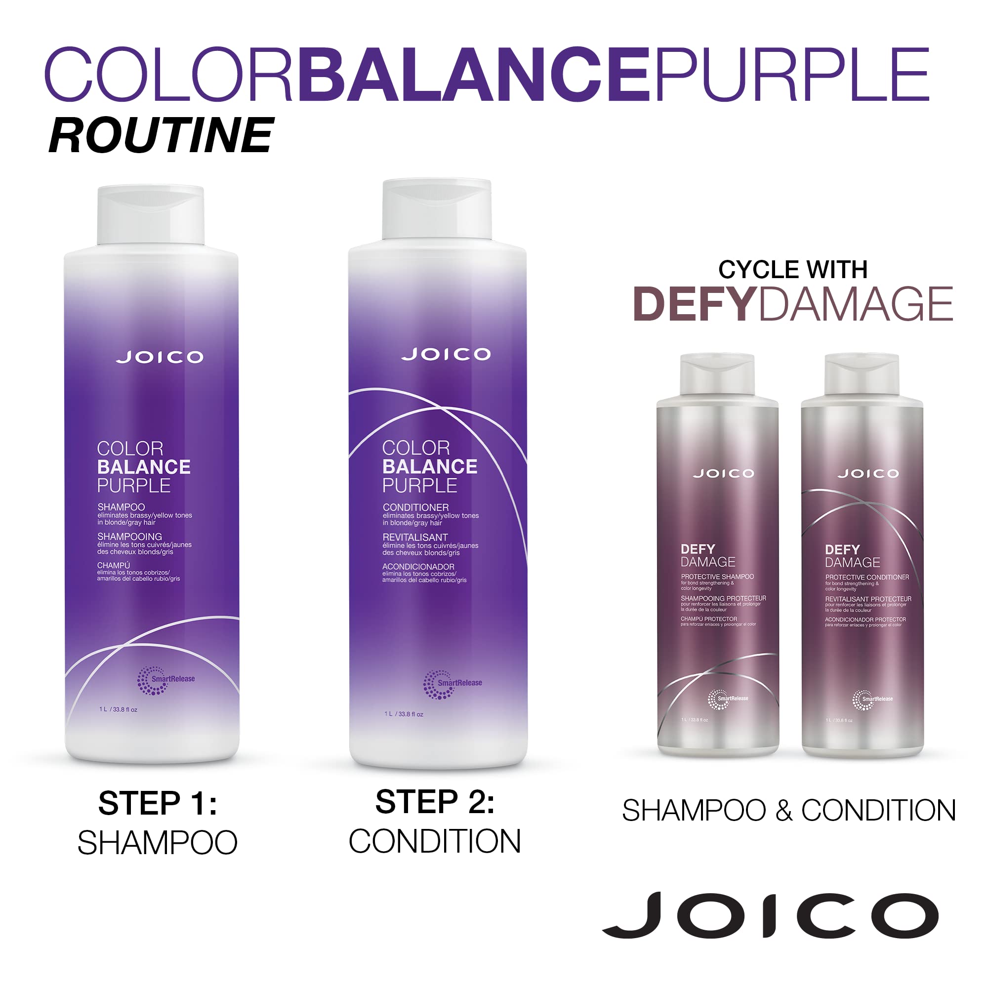 Joico Color Balance Rituel d’utilisation simple pour un rendu quotidien rafraîchi.