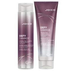 Shampoo Defy Damage de Joico en bouteille, protection couleur et démêlage facilité.