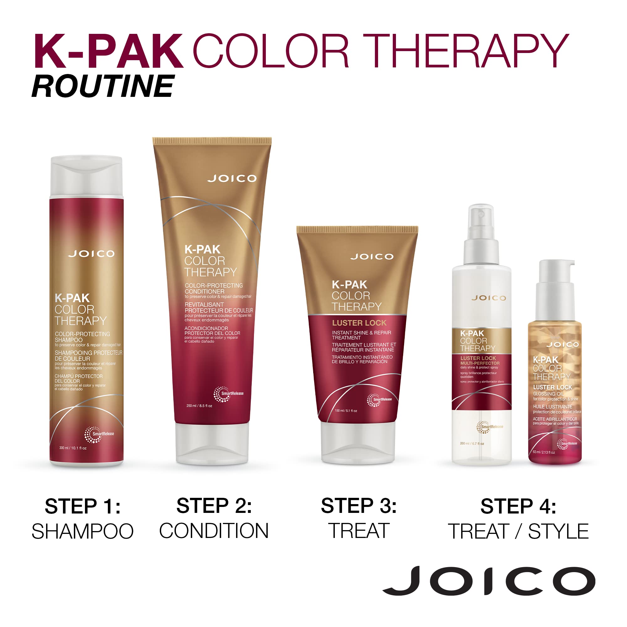 Emballage Joico K-pak Color Therapy – élégant et pratique