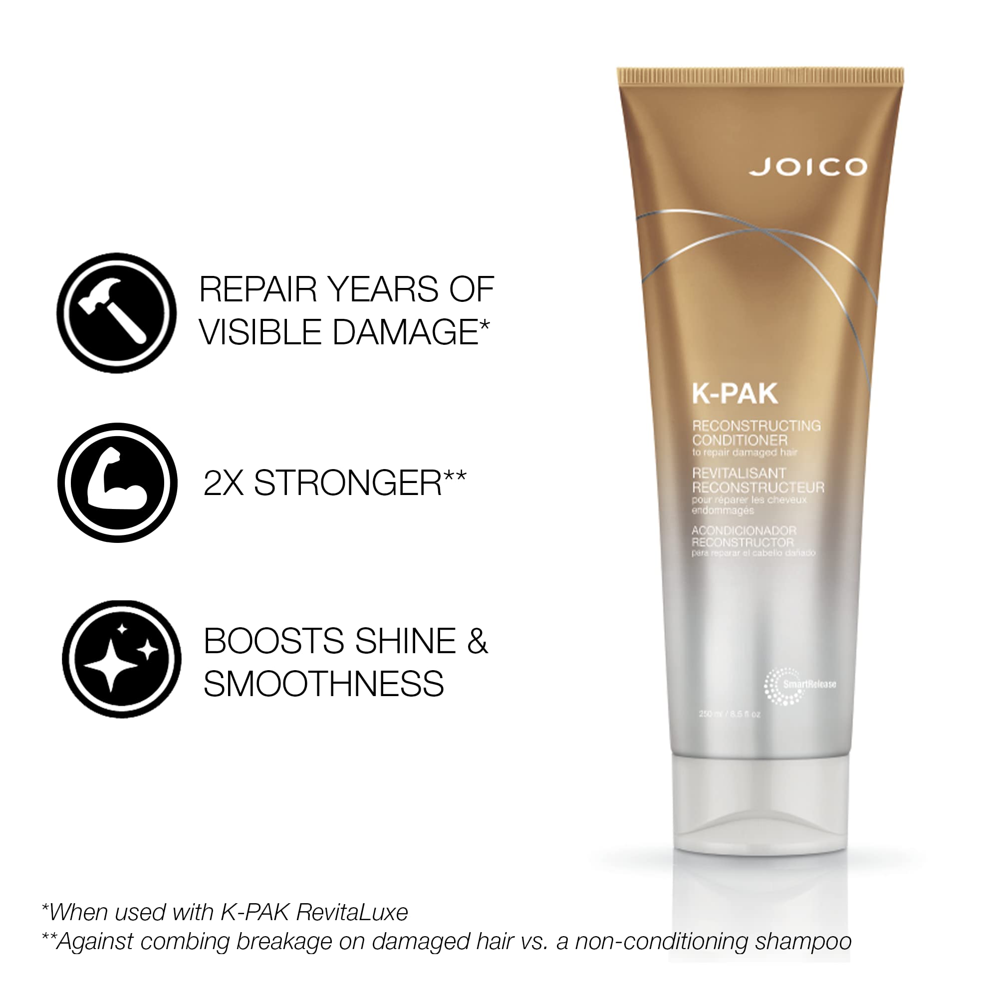 Joico K-PAK Daily: bouteille détaillée, démêle et hydrate sans alourdir.