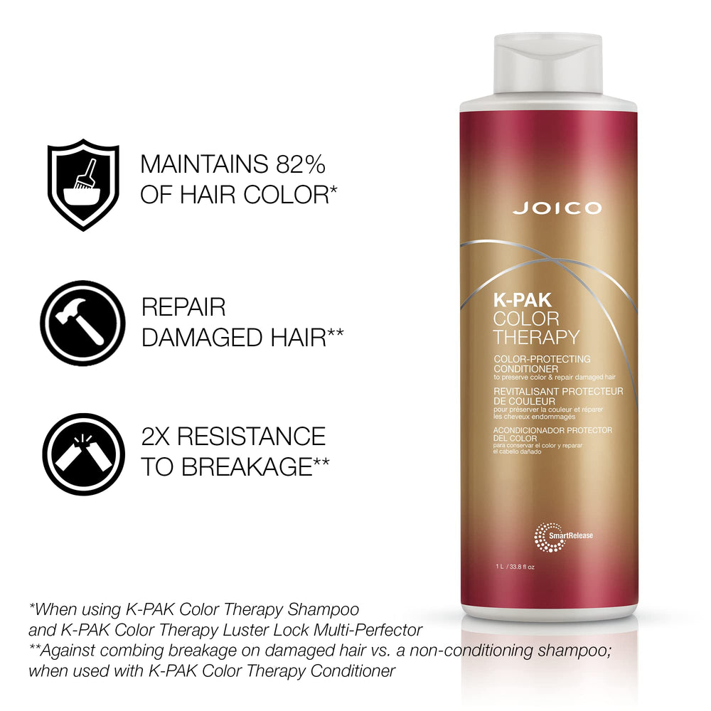 Joico K-PAK Thérapie de couleur—étiquettes et emballage, produit esthétique et fonctionnel.