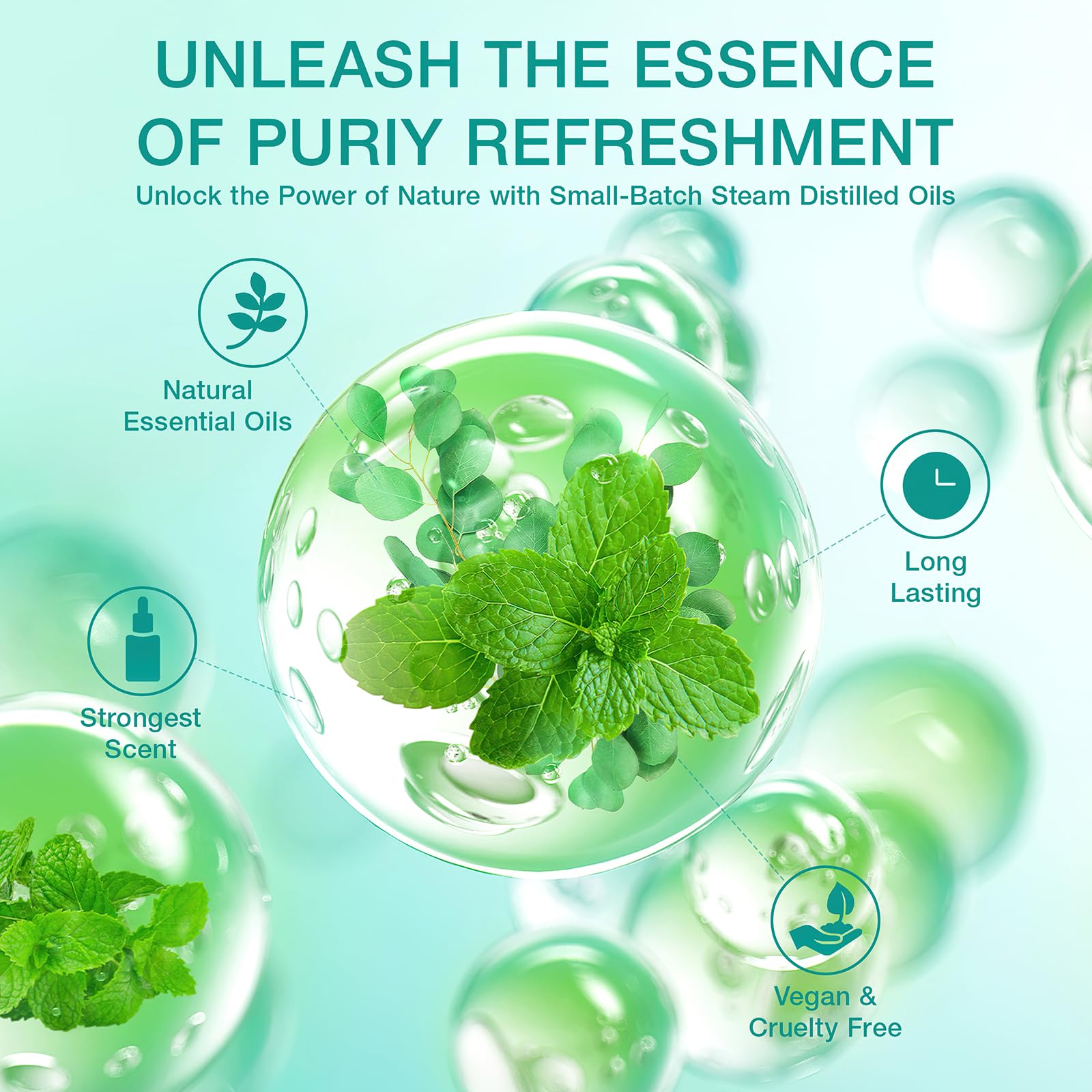 JoJowell mint eucalyptus tablets ready for refreshing morning shower aromatherapy.