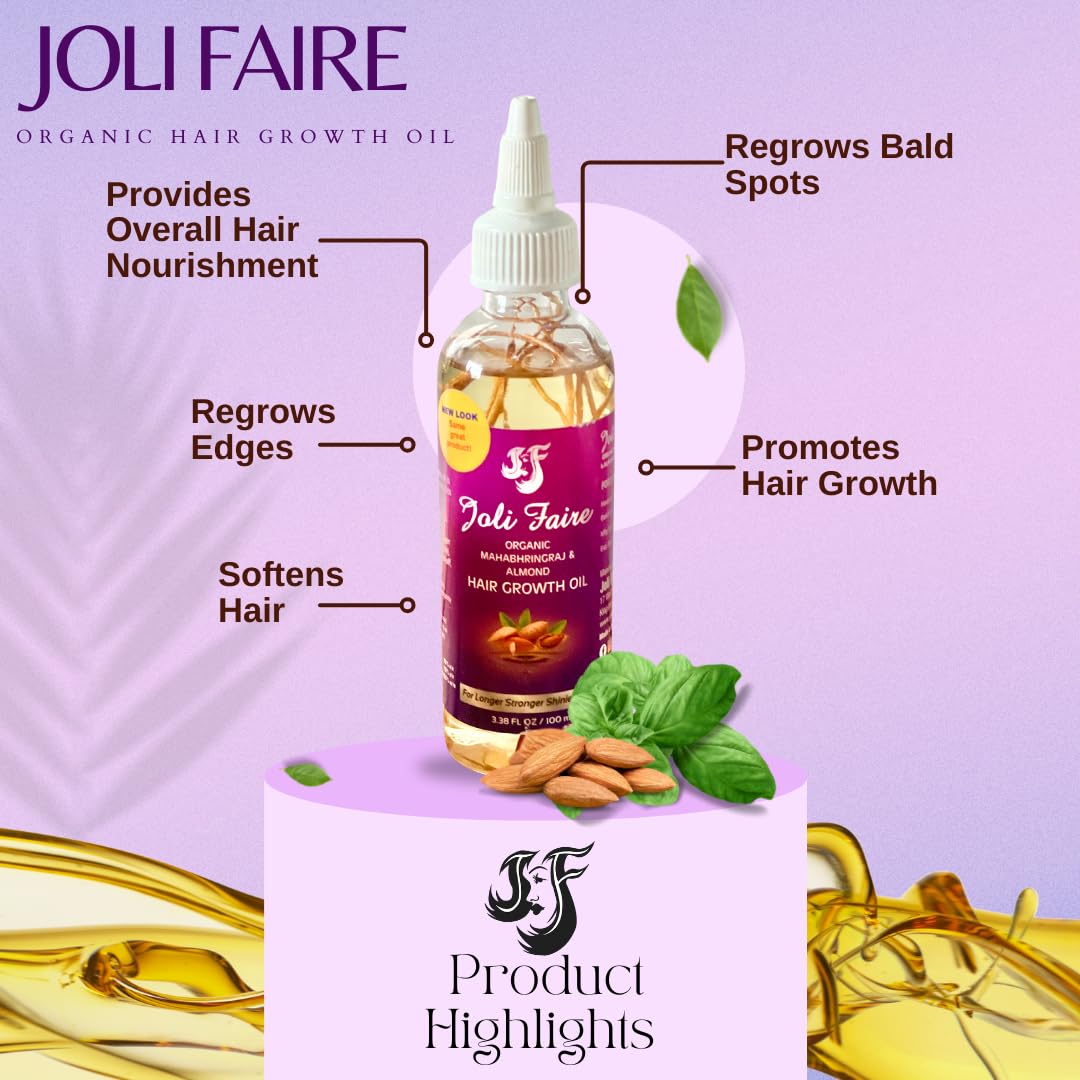 Application sur cuir chevelu avec huile Joli Faire Hair, massage relaxant.
