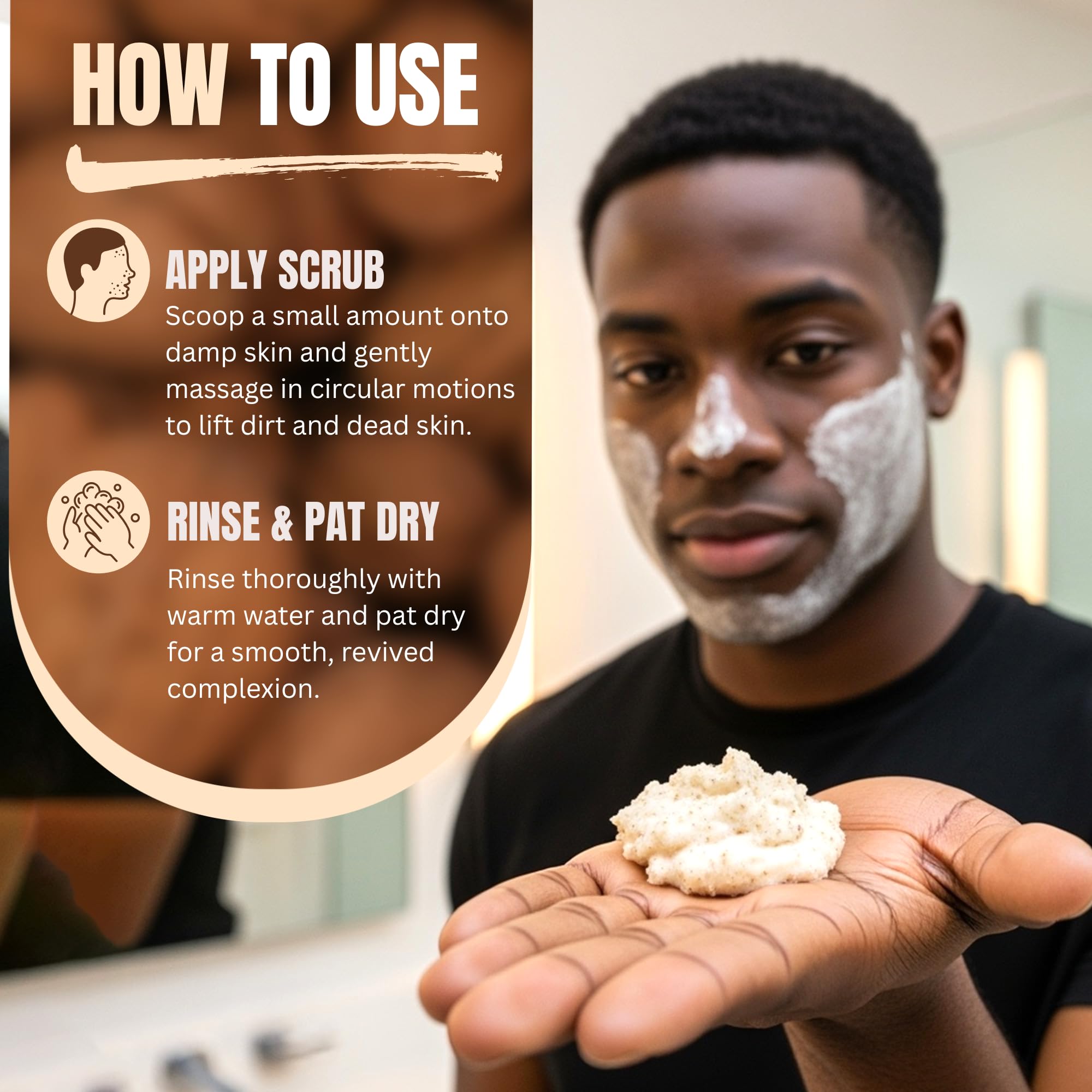 Gommage Visage Joli Noir – usage quotidien masculin possible.