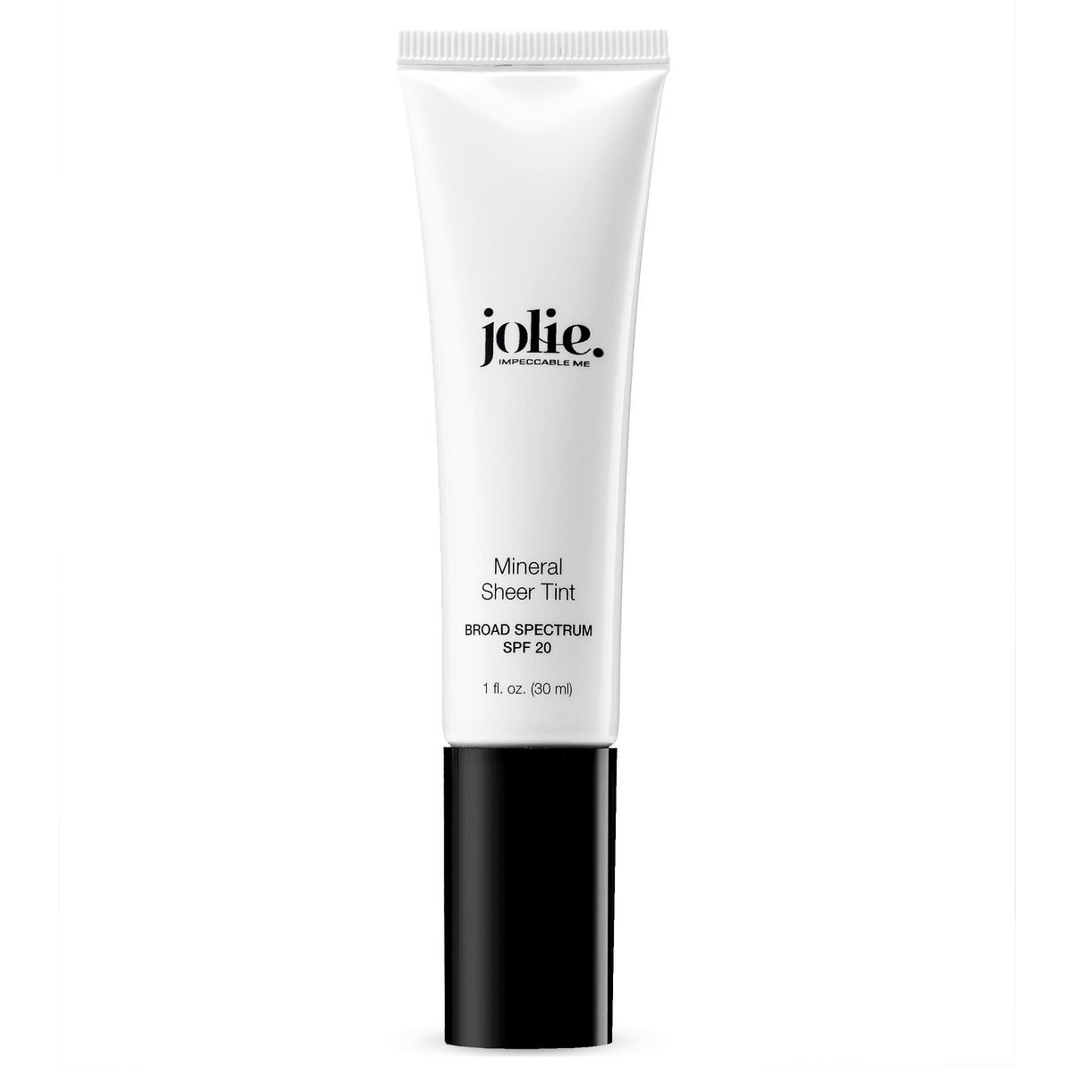 Jolie Mineral Sheer Tint bouteille: protection SPF 20 et éclat naturel.