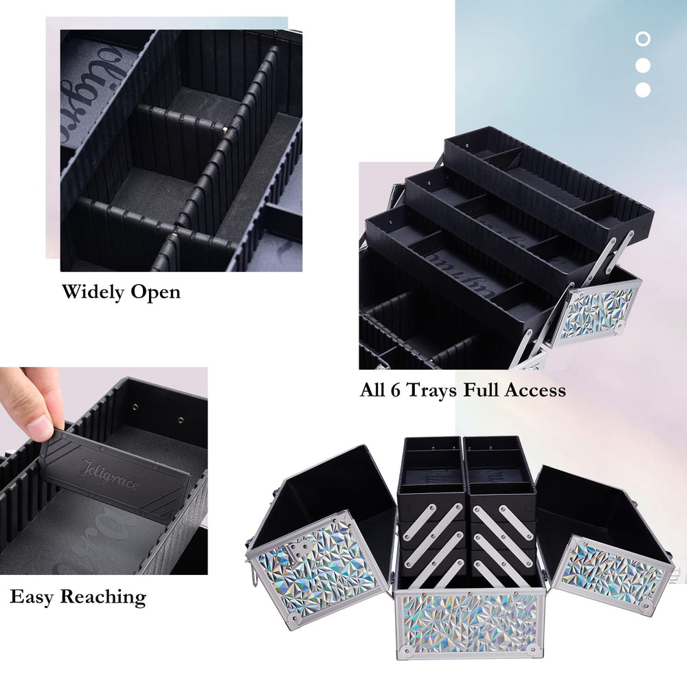 Rangements Joligrace avec cloisons ajustables pour palettes et bouteilles.