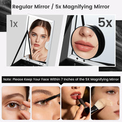 Joligrace coffret maquillage noir à deux niveaux, accès rapide