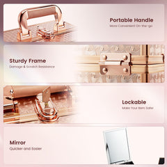 Poignée antidérapante Joligrace pour transporter facilement le coffret.