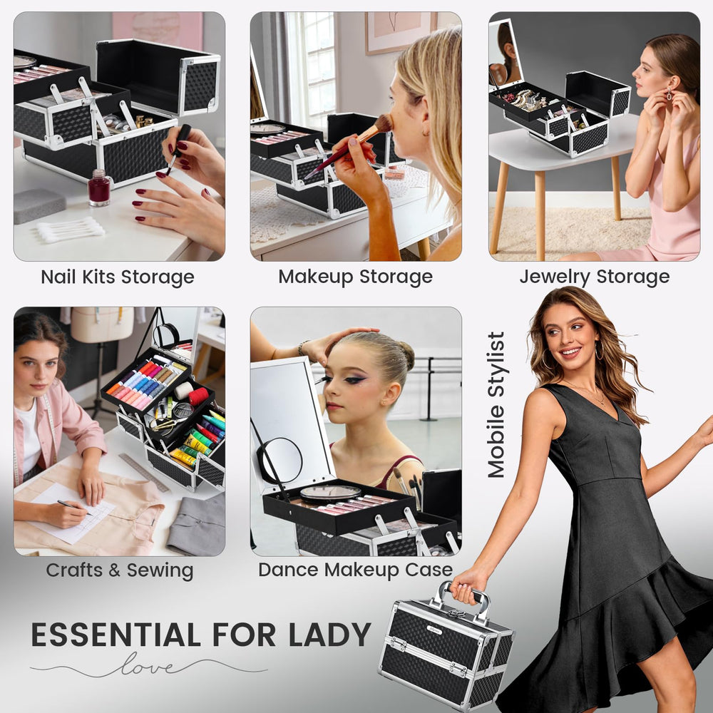 Joligrace coffret rangement beauté et arts créatifs, grande capacité