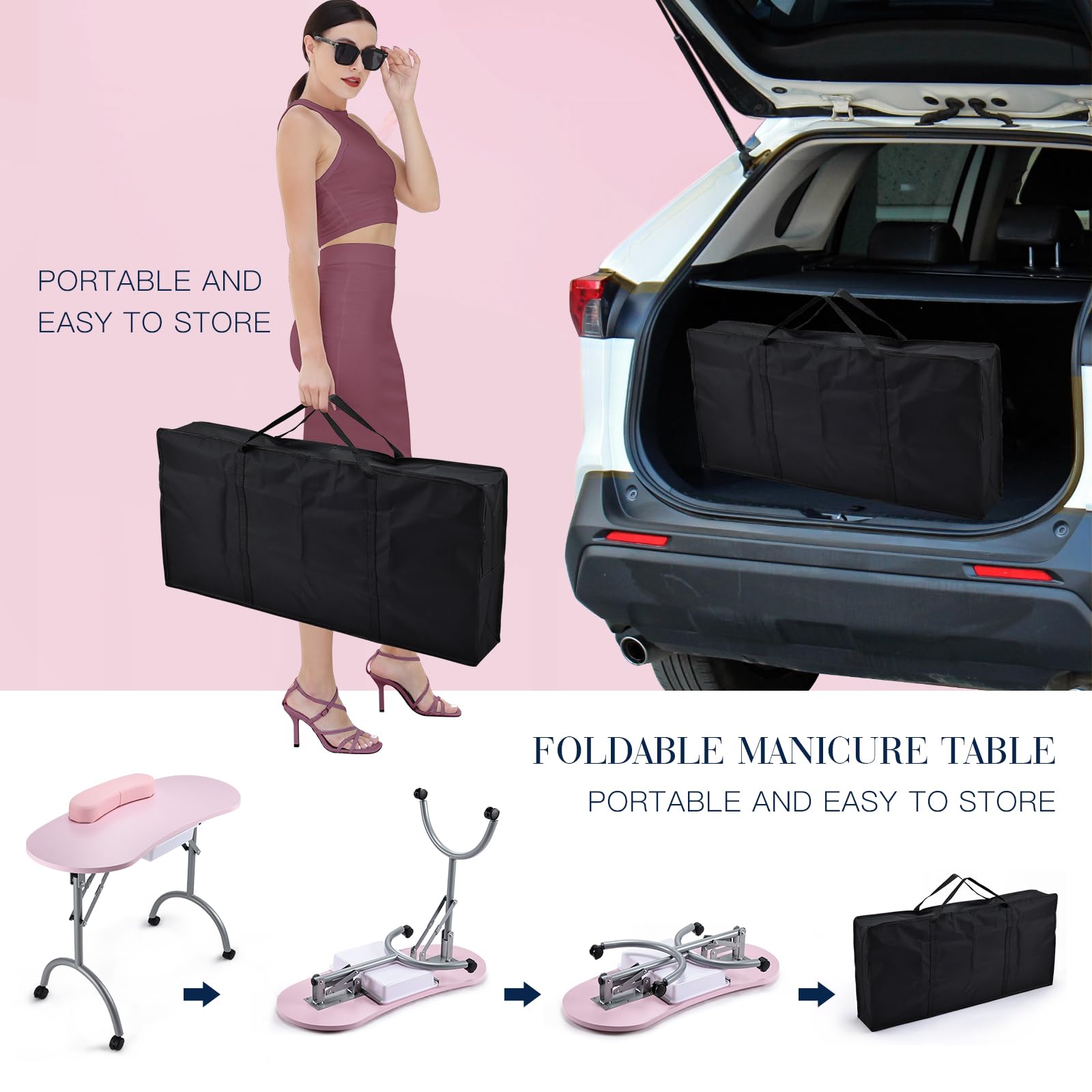 Joligrace tiroirs grands, rangement organisé des outils et vernis.