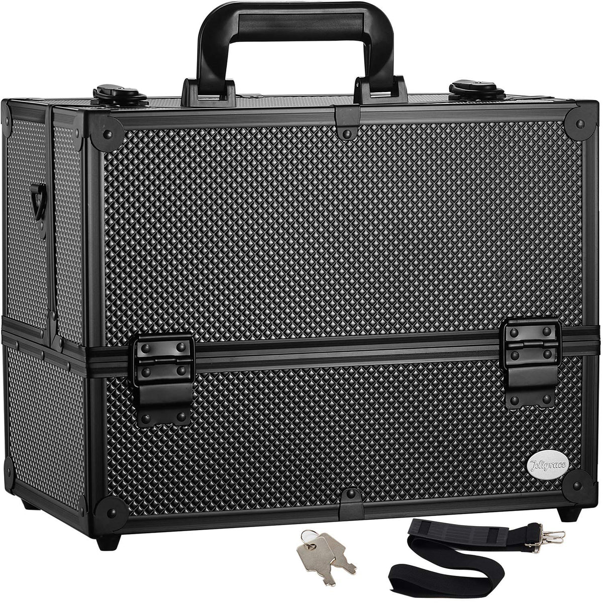 Joligrace valise maquillage pro 14p tiroirs pour organisation efficace.