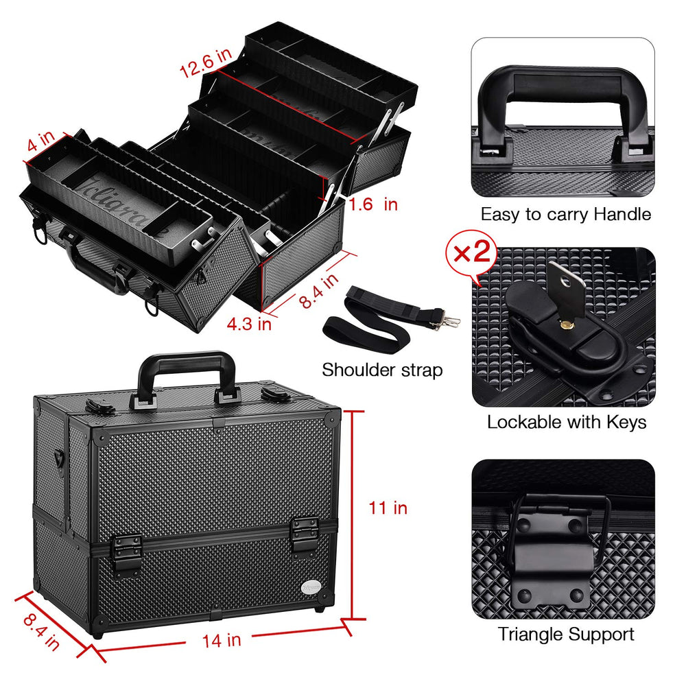 Joligrace valise maquillage pro finition robuste pour un usage quotidien.