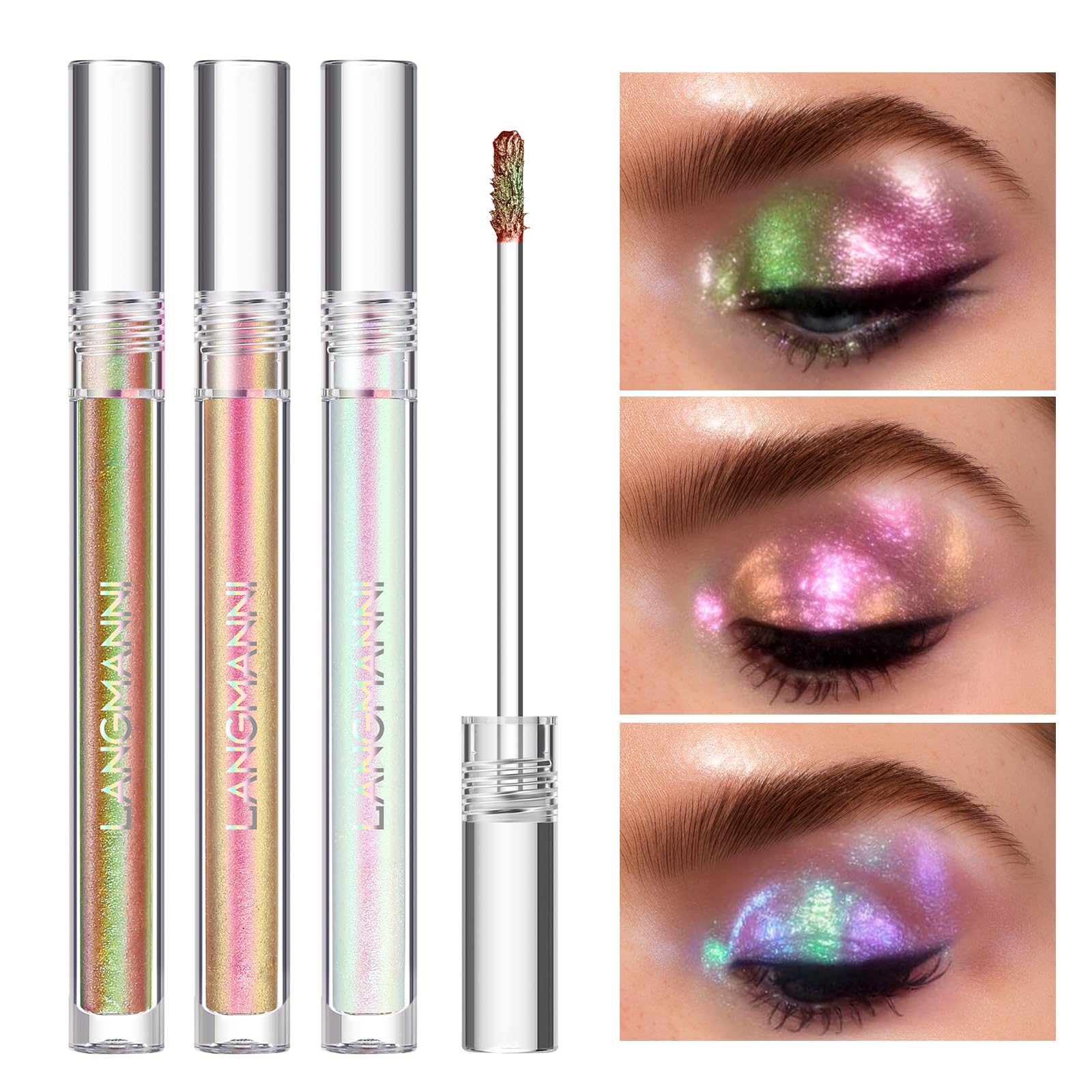 Ombre Jolilab caméléon glitter holographique apporte un fini scintillant et captivant.