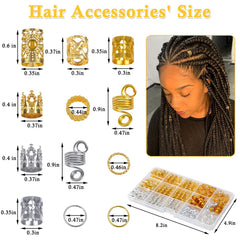 Jollidecor anneaux dreadlock ajustables en argent pour un look polyvalent.