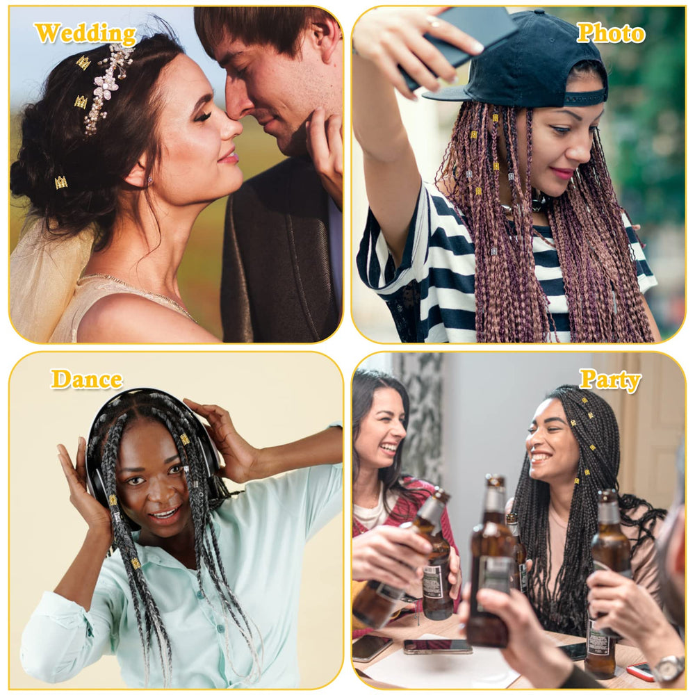 Jollidecor bijoux cheveux dreadlock motif varié pour différents looks.