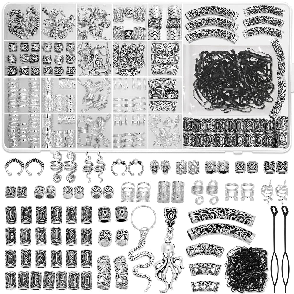 Jollidecor ensemble accessoires cheveux vikings pour tresses et locs, prêt à briller.