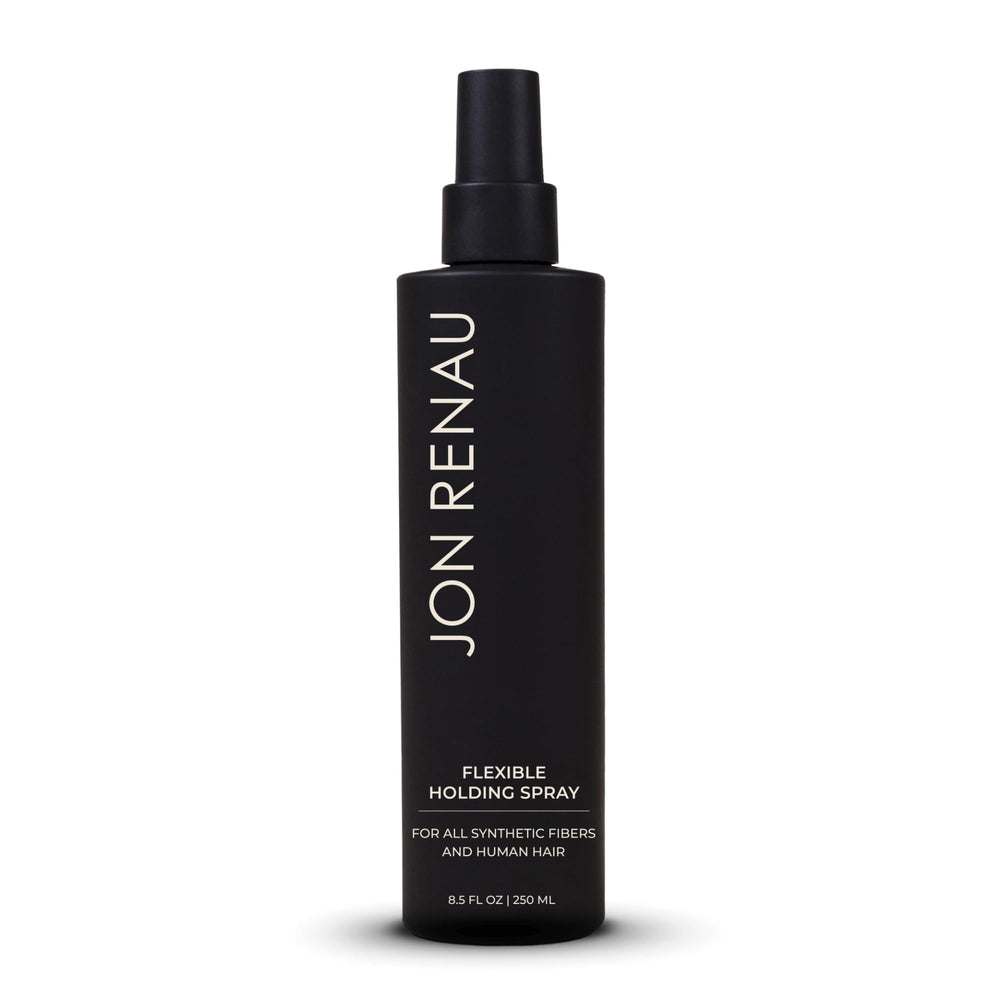 Jon Renau Flexible Holding Spray – bouteille avec pompe, maintien souple et brillance naturelle.