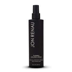 Jon Renau Flexible Holding Spray – bouteille avec pompe, maintien souple et brillance naturelle.