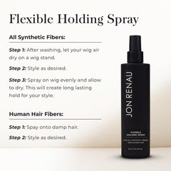 Jon Renau Flexible Holding Spray – fini brillant et léger pour mouvement et corps.
