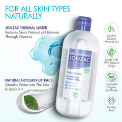JONZAC démaquillage yeux et visage sans huile, doux pour peaux sensibles.