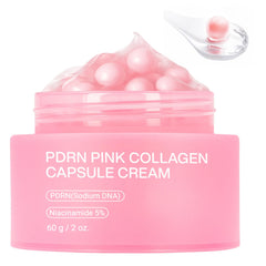 Jorceray PDRN Rose – capsules roses et crème-barrière pour hydratation protectrice.