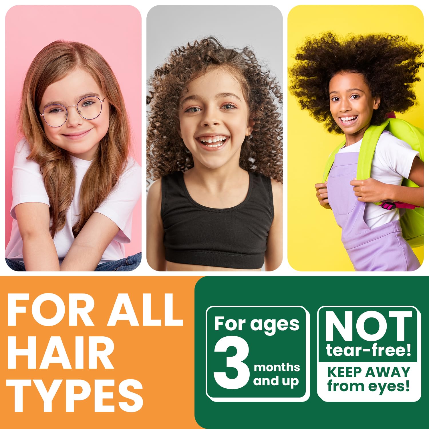 Brillance des cheveux d'enfant après J'Organic Solutions, cheveux lumineux et sains