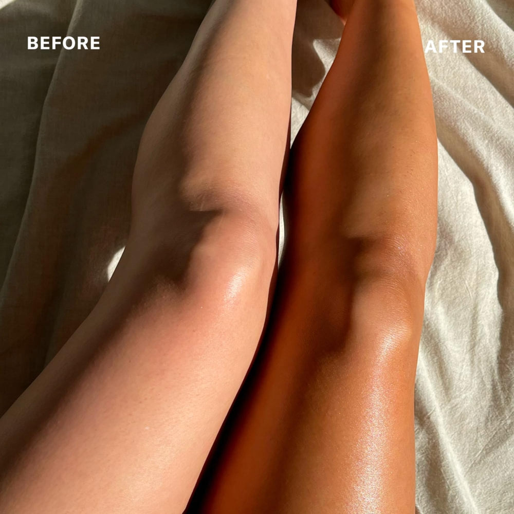 Peau bronzée naturelle avec Josie Maran Argan Liquid Gold sans soleil