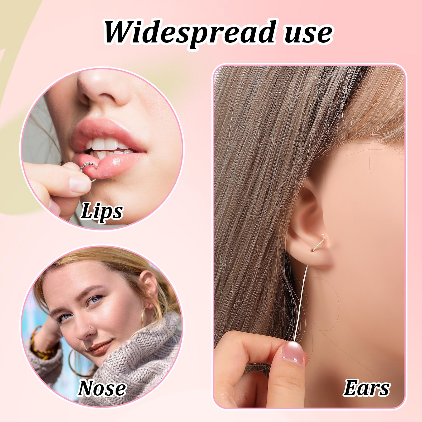 Josojoou-pochette-nettoyage-piercing-rose: rangement compact pour soins autour du piercing.