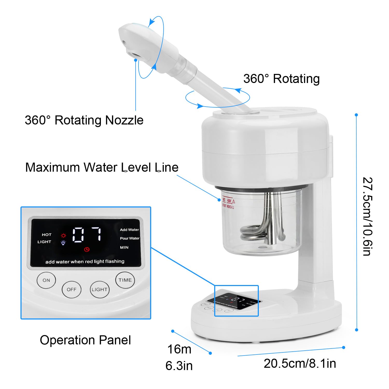 JOSTZHXIN buse rotative 360 pour un angle précis