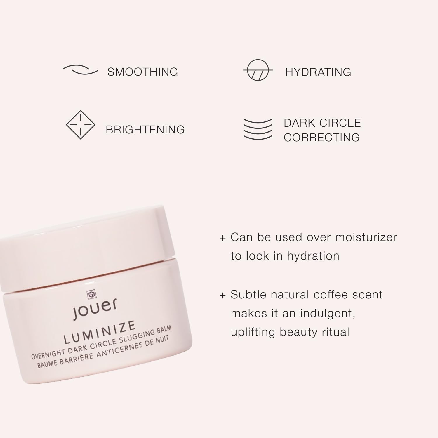 Jouer Luminize emballage sans parfum pour routine nocturne.