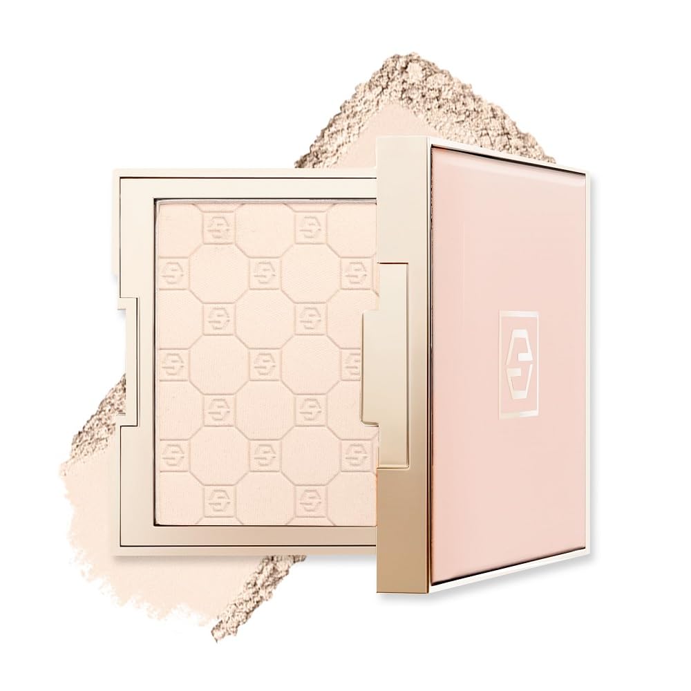 Poudre Jouer hydratante et fixatrice, effet flou sur le visage.