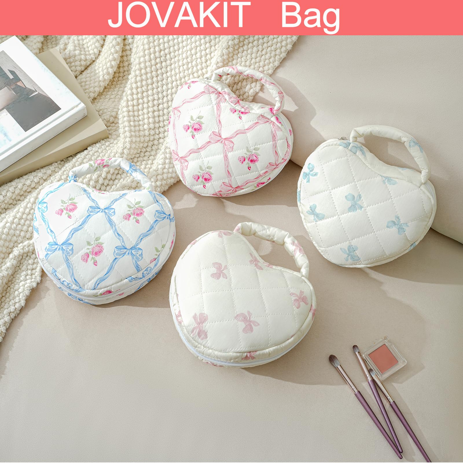 Idée cadeau JOVAKIT cœur quilté, élégant et pratique pour elle.