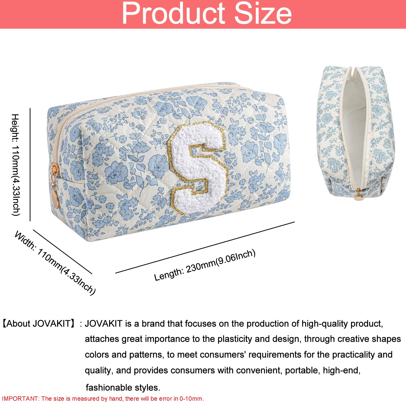 Matériaux durables et légers JOVAKIT, sac maquillage fiable pour voyages.