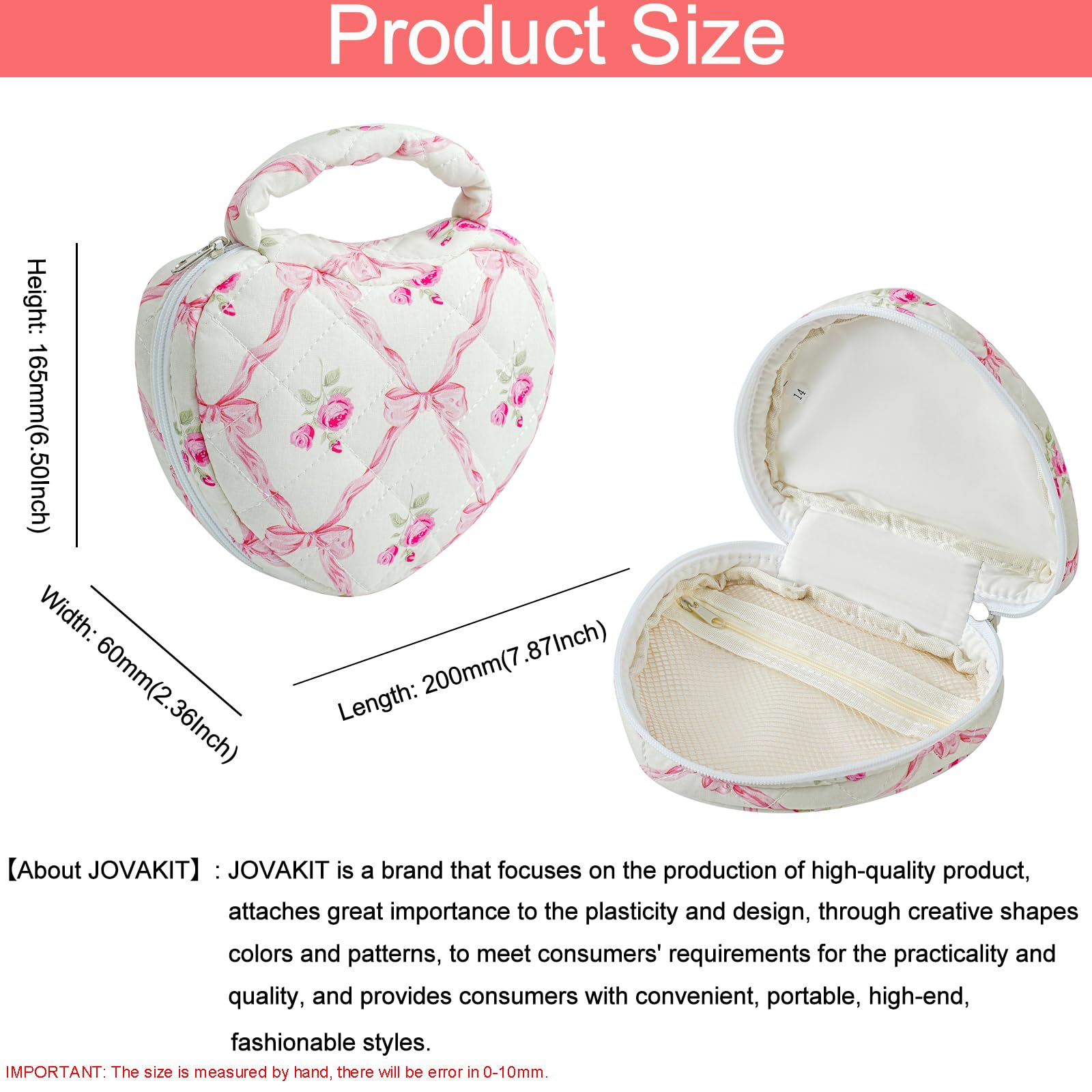 Matériaux légers et durables JOVAKIT, sac maquillage fiable pour voyages.