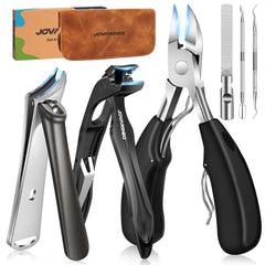 Jovareneo ensemble coupe-ongles pour seniors, kit 6 pièces pour entretien facile des ongles épais