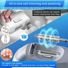Pince à ongles électrique Jovareneo LED intégrée pour une coupe précise