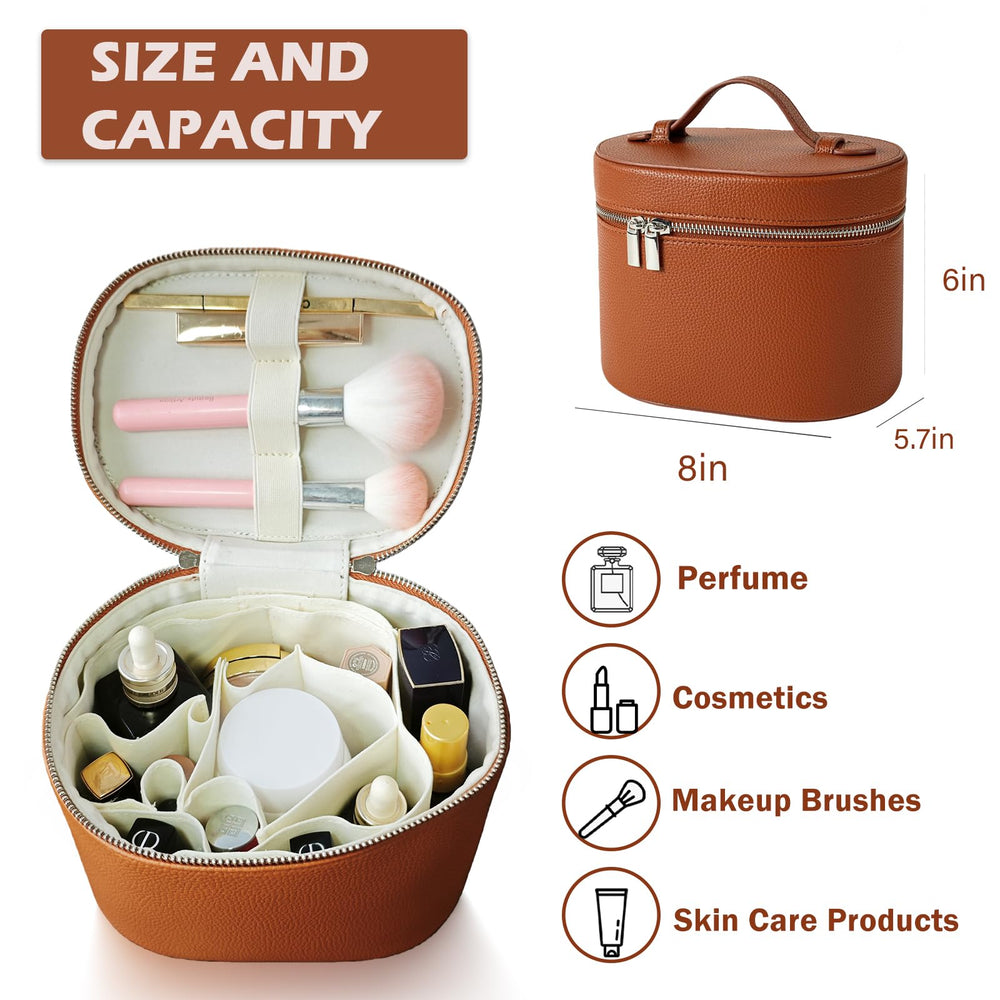 JOVOLIFE sac maquillage compartiments amovibles, organisation flexible pour palettes et rouges à lèvres
