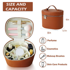 JOVOLIFE sac maquillage compartiments amovibles, organisation flexible pour palettes et rouges à lèvres