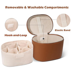 JOVOLIFE sac maquillage elastiques brosses, maintien sûr des pinceaux lors des déplacements
