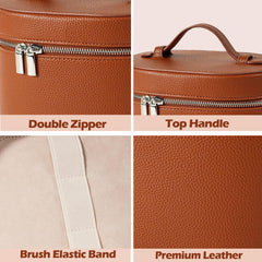 JOVOLIFE sac maquillage fermetures doubles, accès rapide et sécurisé à vos produits