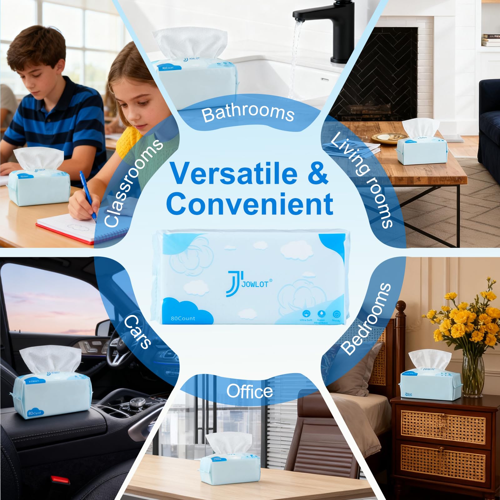 Emballage carton pratique pour rangement et accessibilité à la maison.