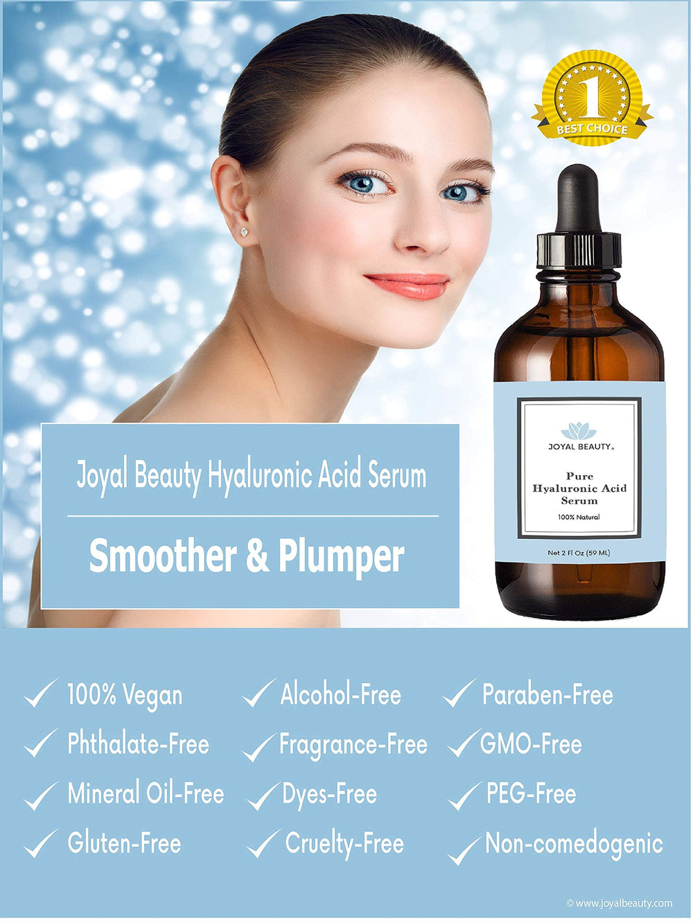 Emballage du sérum JOYAL BEAUTY certifié EcoCert et Whole Foods