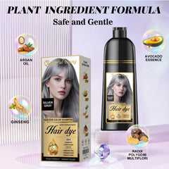 Joyful Young Shampoing Gris Argent — application maison simple pour une teinte argent neutre sans effort.