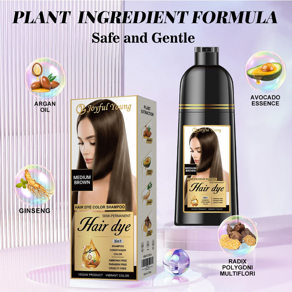 Joyful Young appliquer sur cheveux secs, massage des racines aux longueurs.