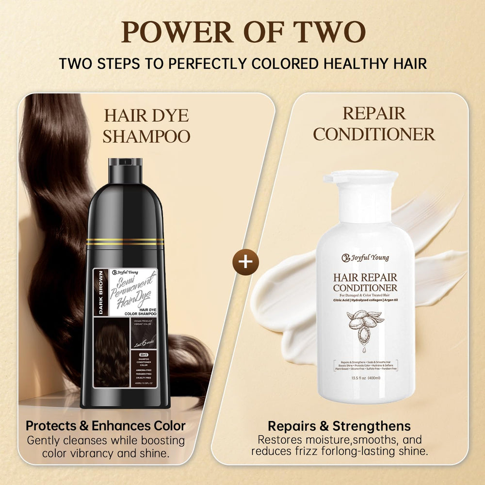 Joyful Young Shampoing brun fonce – utilisation à domicile