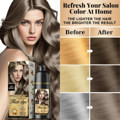 Joyful Young Shampoing Colorant Brun Cendré, temps de pose recommandé entre 15 et 30 minutes.