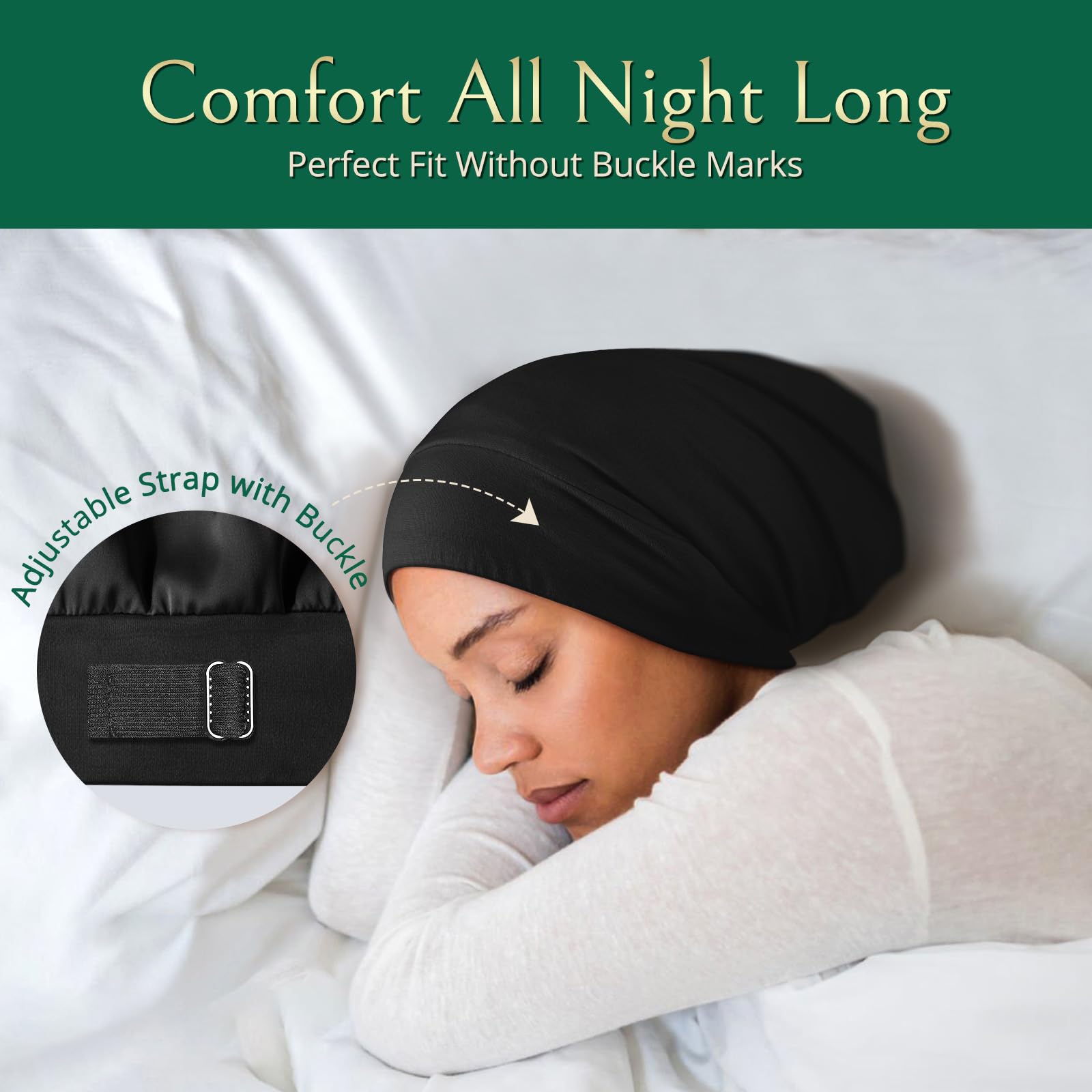 Joyhabit bonnet satin douceur respirant: confort durable pendant le coucher.